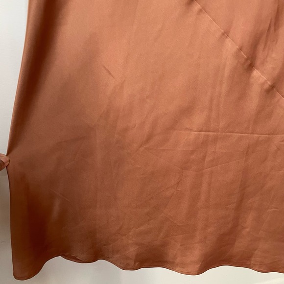 Show Me Your Mumu Jasmine Halter Maxi Dress Copper Luxe Satin Medium - Picture 9 of 10